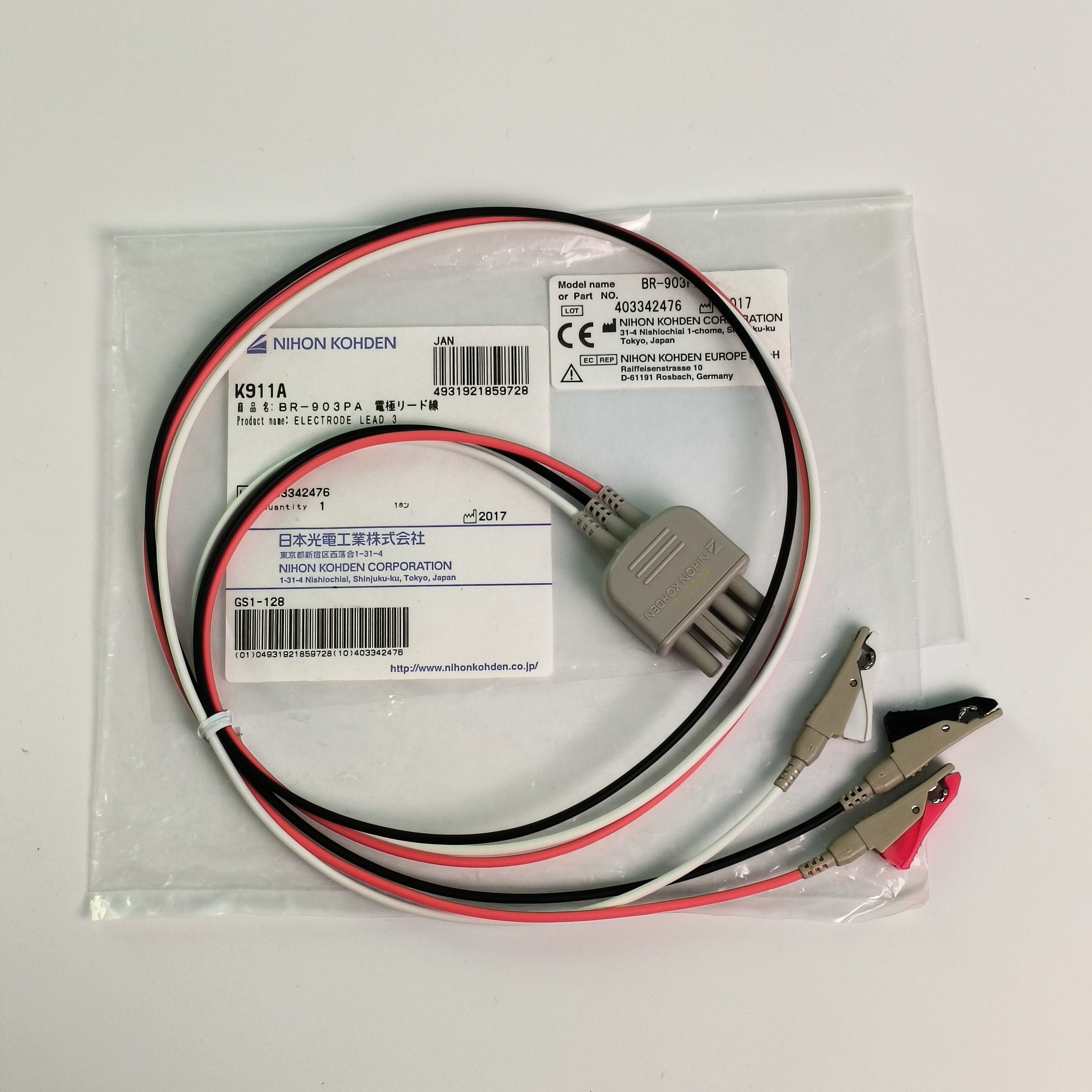 BR-903PA Japan Photoelectric Monitor Lead Line Three Guide N Standard Clip Telemetry K911