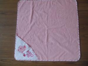 China cotton baby towels,pink hooded towel,terry baby bath towel on sale