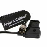 Sound Devices ZAXCOM Power Coiled Twist Cable D-Tap to 4PIN Hirose Male