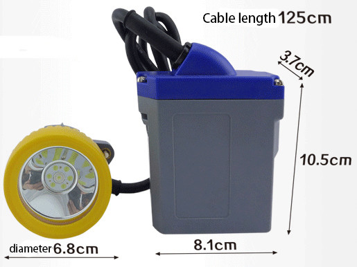 1.67W 15000lux Mining Head Lamps at 3.7V Rated Voltage for Mining Industrial