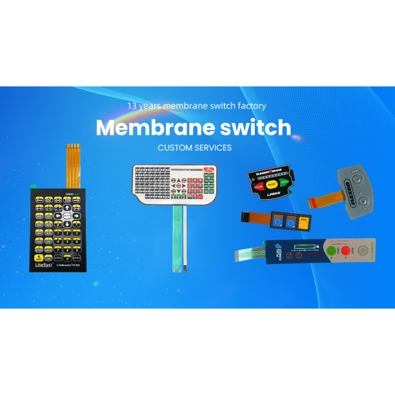 Custom PET membrane switch keyboard product display