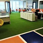 High Ranking Residential Fake Grass Flat Shape Permeable Office Decorative