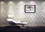 Colored Fireproof Bamboo Fiber 3D Wood Wall Panel For Interior