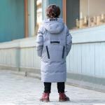 Bilemi Kids Korean Style Oversized Boy Gray Winter Coat Boys Down Jacket Kids
