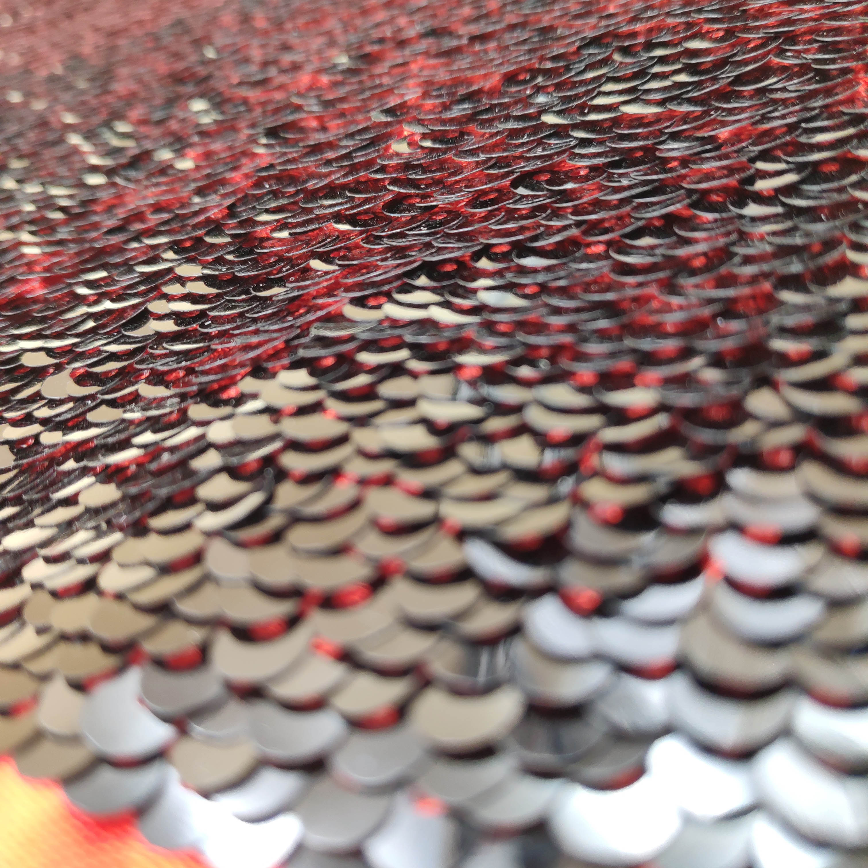 Fashion Lip Reverse Sequin Patch / Iron On Patches 40*40CM Size Red / Black Color
