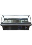 Curved Glass Deli Chiller Cooked Food Refrigerator With Fan Cooling