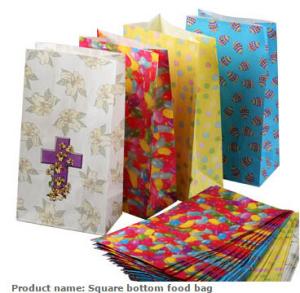 Wholesale Food paper bread bakery packaging bags with window, Bread packaging no moq custom logo printed clear window kraft paper from china suppliers