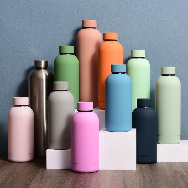 Travel Stainless Steel Double Wall Insulated Vacuum Bottle With Cap Water