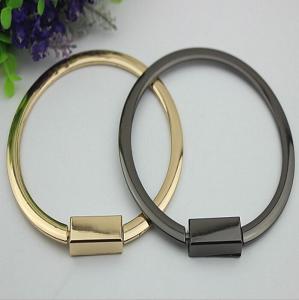 Wholesale Ladies bag parts zinc alloy light gold 105 mm round metal bag handle from china suppliers