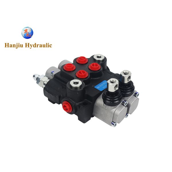 P40 Series Monoblock Control Hydraulic Valve for motor and cylinder, 40 Liter, 2 Spools, G 3/8