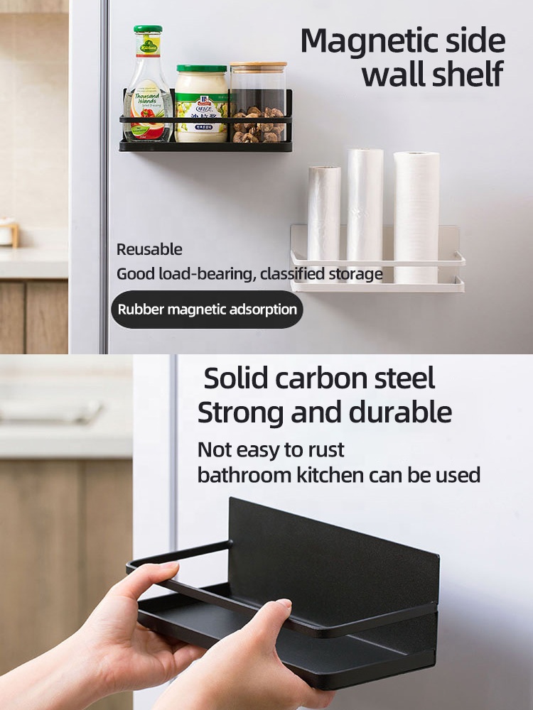 Customized Sizes Kitchen Organizer Magnetic Spice Storage Rack for Refrigerator