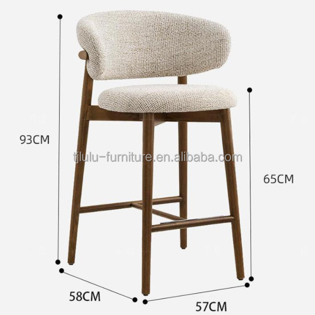 G10 Bar Furniture High Chair Bar Stool in Solid Wood for Seating