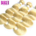 Brazilian 613 Blonde Human Hair Extensions With 4*4 Lace Closure Body Wave
