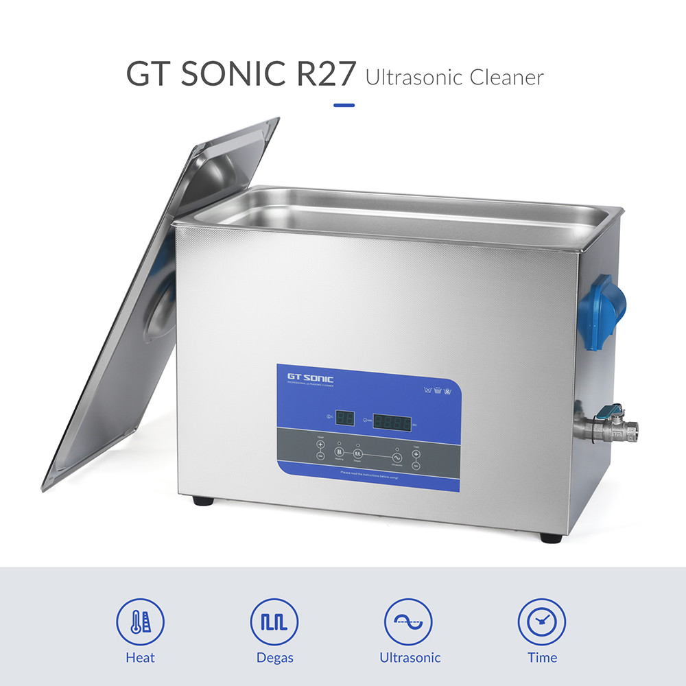 27L SUS304 40kHz Digital Ultrasonic Wave Cleaner With Heater Degas Timer