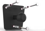 Matte Black Powder Coated Carbon Steel Bike Rack Wall Mount Bracket Ball Head