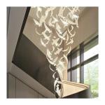 Hanging Art Glass Feather Chandelier Cafe Restaurant Custom Chandelier