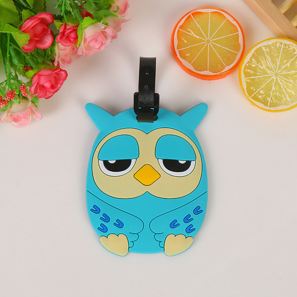 Owl Shape Personalised Custom Eco-Friendly Soft PVC Travel Luggage Tag
