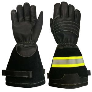 Wholesale EN659 Long Cuff Firefighter Gloves With Reflective Tape from china suppliers