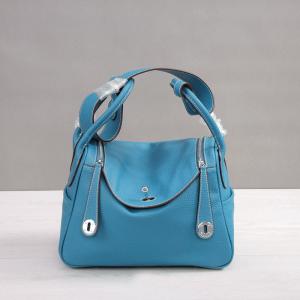 China women high quality 30cm 26cm lychee leather handbags jean blue designer bags M-G02-23 on sale