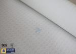 White Silicone Coated Fiberglass Fabric Hot Ashes BBQ Apron Cloth 300GSM Checked