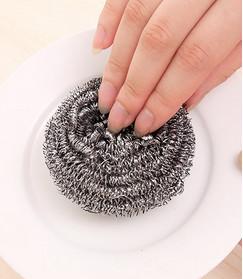 Sliver Color Stainless Steel Pot Cleaner , SGS Certification 430 Metal Dish