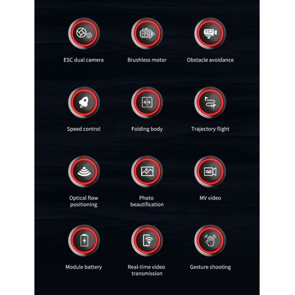 2024 W14HW Mini 4k Professional Brushless Drone Aerial Photography with Optical Flow Positioning and Obstacle Avoidance