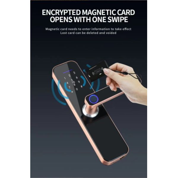 Virtual Password Fingerprint Door Lock Keyless Bluetooth Wifi Biometric Digital For Business