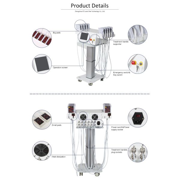Radio Frequency Ultrasonic Liposuction Cavitation Slimming Machine 6 In 1 Type