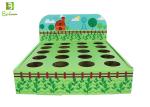 Green Corrugated Cardboard Bottle Holder 16 pack Spot Colour Printing