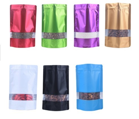 Custom Printed Aluminium Foil Laminated Plastic k Food Packaging Bags with Clear Window