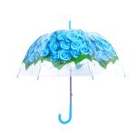 Automatic Logo Print Folding Small Clear Umbrella Dome Bubble Plastic PVC POE