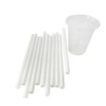 White PLA Cutlery CPLA Plastic Straws 12*210mm Heat Resistance