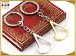 Hangbag Accessories Metal Key Ring , Sliver Or Golden Plating Bulk Keychain