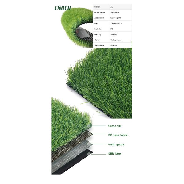 Wedding Use Garden Artificial Grass Turf 20-40mm Height Deck Tiles Type