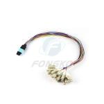 12 Fiber MPO LC Fanout Cable OM3 To 0.9mm MM Fiber Optic Patch Cord