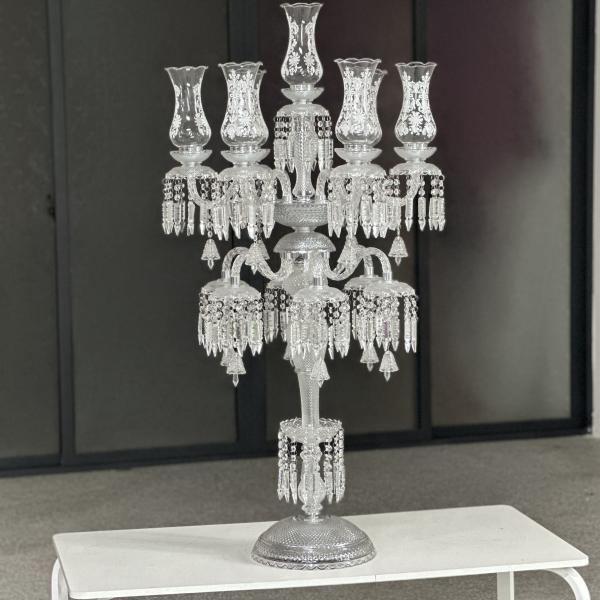New Design Candelabra Luxury Wedding Decoration Crystal Centerpiece Bling
