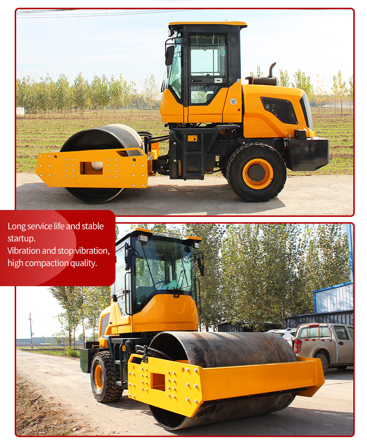 Travel Speed 2-12km/h CHANGCHAI 5 Ton Diesel Road Roller With Vibratory Function