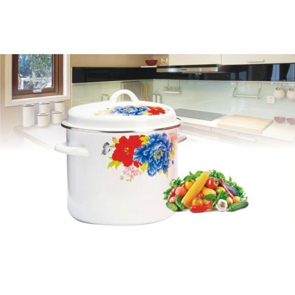 Handmade Enamel Steamer Giant Pot Including Customized Logo Acceptable