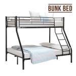 Black Heavy Duty Strong Military Bunk Bed , Steel Bunk Beds For Adults