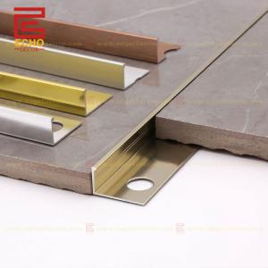 Wholesale Glossy Straight Edge Aluminum Tile Trim Narrow Tile Border 2.5m from china suppliers