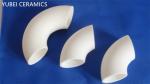 90° Al2O3 Alumina Ceramic Elbow , Wear Resistant Industrial Special Ceramics