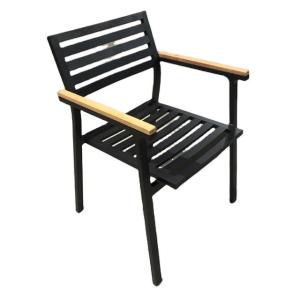 Wholesale Garden Patio Teak Wood Outdoor Dining Chair with Adjustable Aluminum Frame and Height from china suppliers