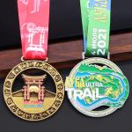 Wholesale Custom Medal Logo Medallion Soft Enamel Gold Silver Marathon Running