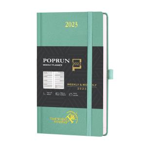 Wholesale Green Color Poprun Student Weekly Planner 2023 Customization Agenda Ivory Paper from china suppliers