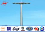Q345 Steel Street LED High Mast Lighting Pole 20m / 25m For Airport / Seaport