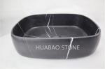 Thick Colid Stone Sink Basin Beautiful Nero Marquina Black Natural Ston