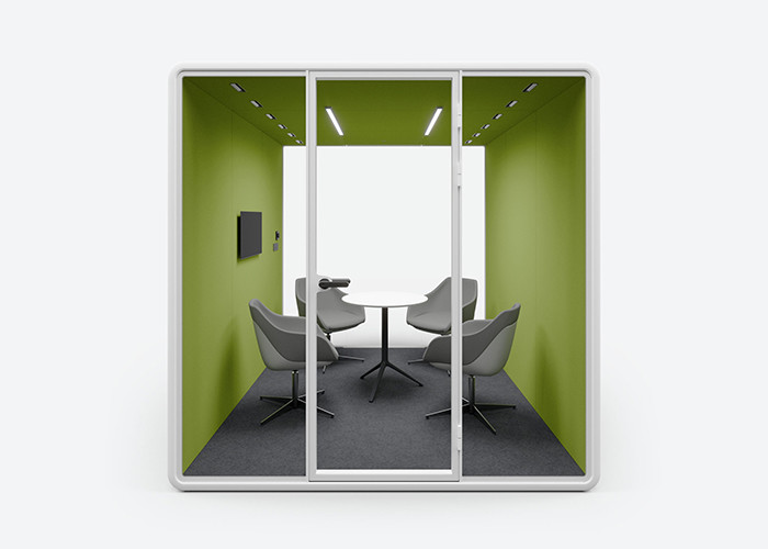 Silent Meeting Room Booth Large Office Privacy Booths Customized For 6 - 8 Person