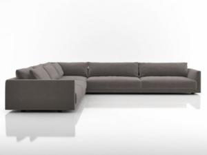 Wholesale L Shaped Gray Custom Made Furniture Living Room Fabric Sofas Italian Style from china suppliers
