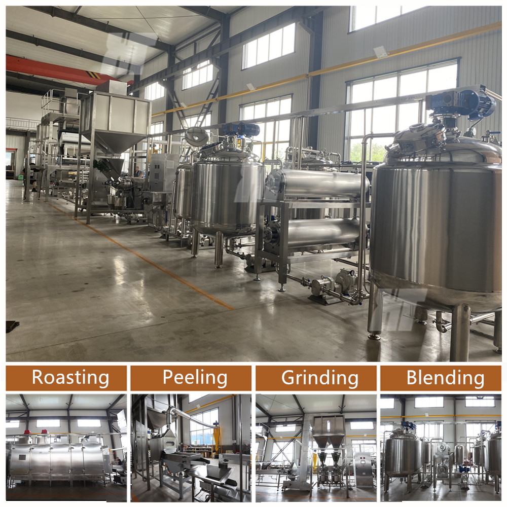 Roasted Peanut Butter Production Line SUS304 Peanut Butter Processing Machine