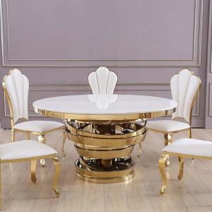 Wholesale Indoor Furniture Coffee Table Round Stainless Steel Table Set Gold Painting For Living Room from china suppliers